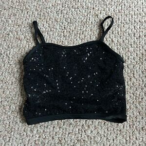 Weissman sequin crop top